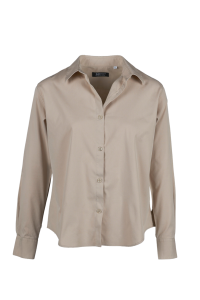 chemise taupe face
